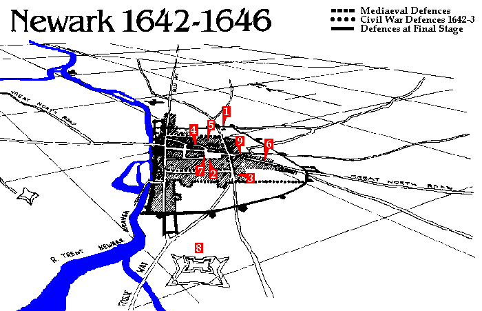 Newark at the time of the siege